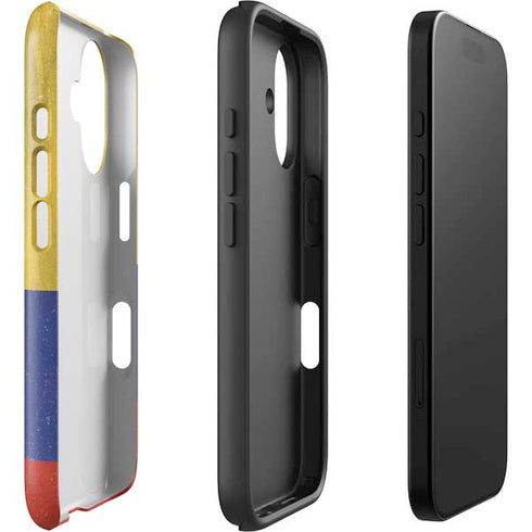 Colombia Flag Distressed iPhone 16 Impact Case